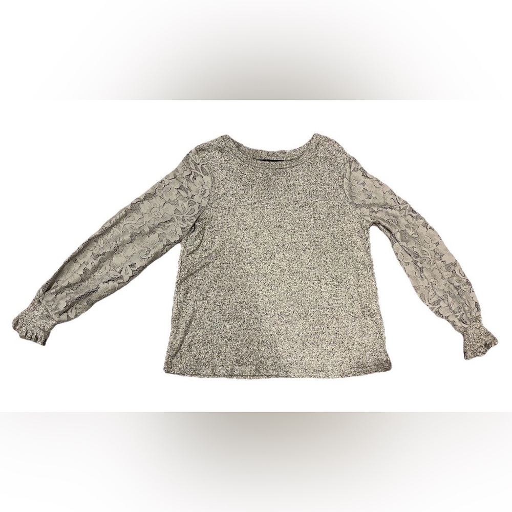 Zac & Rachel Petite New With Tags Light Grey Heather Long Sleeve Top Women’s PS